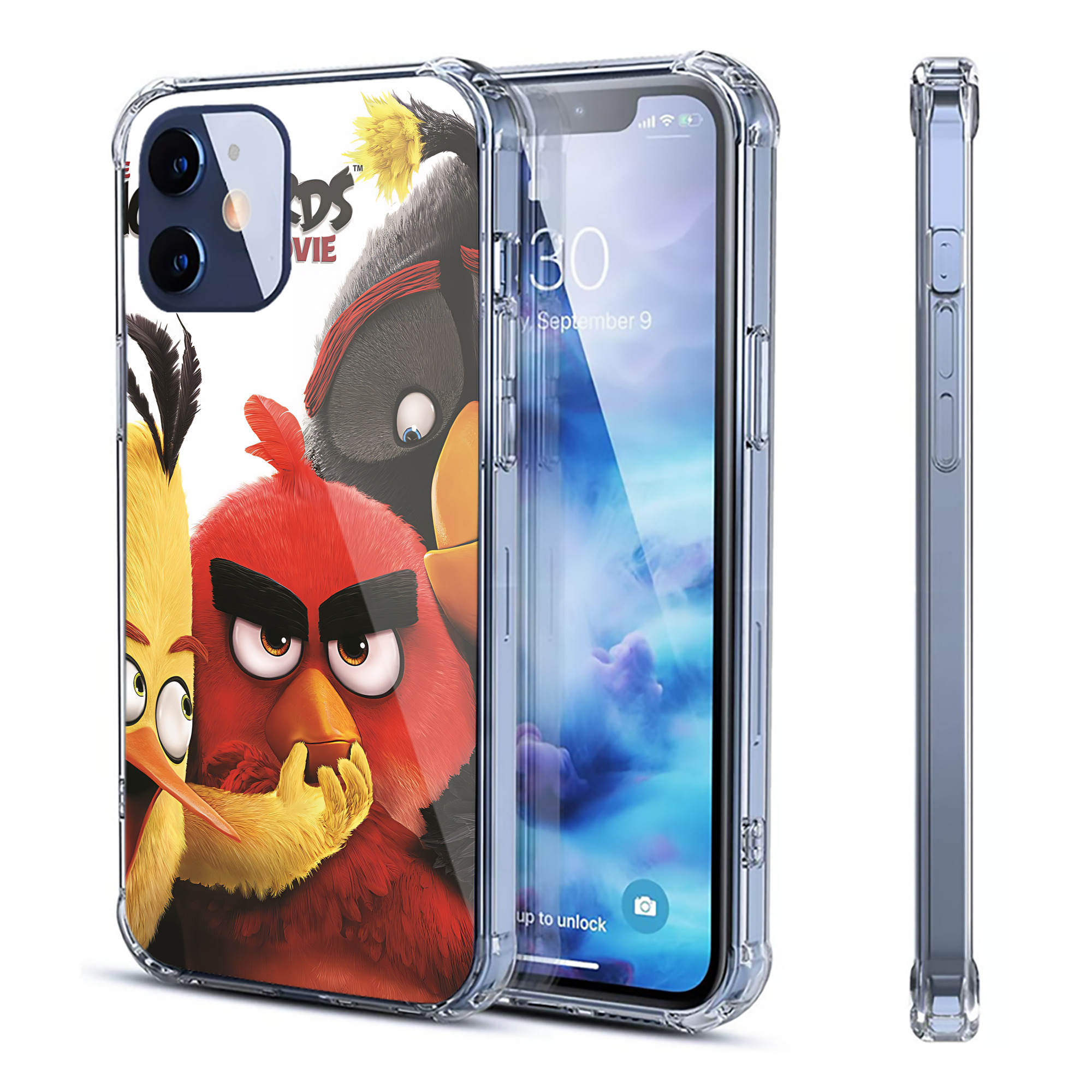 （画像用） Angry Birds アングリーバード 【iPhone 12シリーズ対応】透明スマホケース（クリアソフトケース）